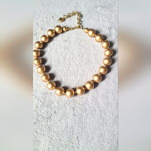 Gold Beads Necklace Vintage